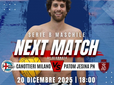 SERIE B : Canottieri Milano ospita Patom Jesina Pallanuoto